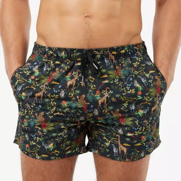 men's animal digital print boardshorts sublimation print swim shorts