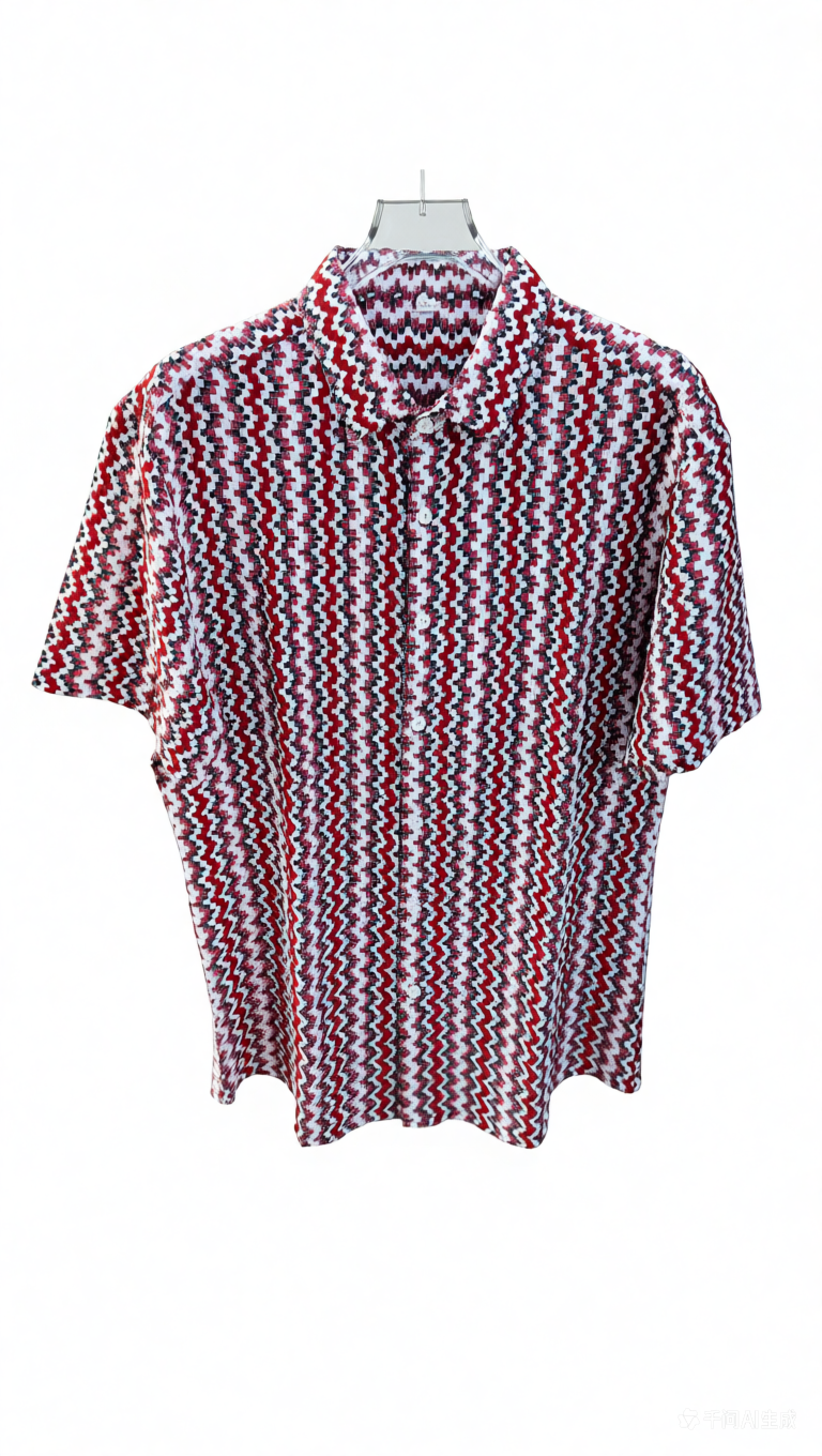 mesh jacquard men's shirt